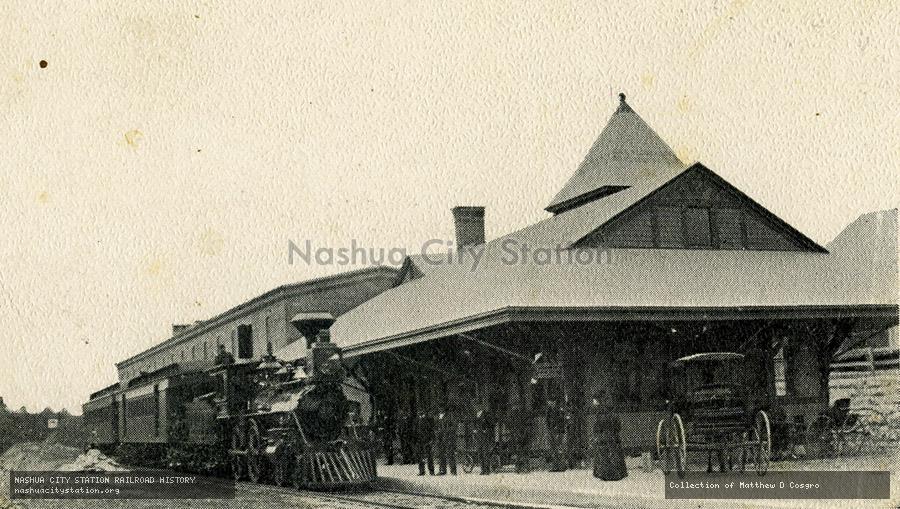 Postcard: Boston & Maine Railroad Station, Greenville, N.H.